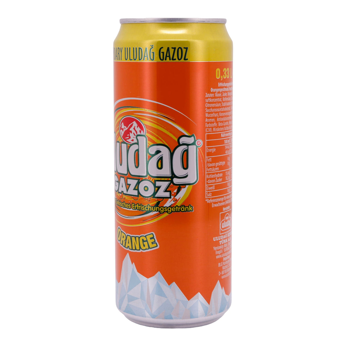 Gazoz Orange Uludağ | Getränk | Erfrischungsgetränk mit Orangen-Geschmack | 330 ml