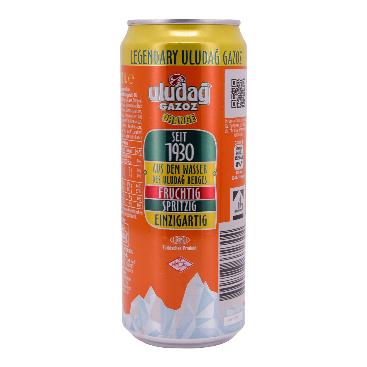 Gazoz Orange Uludağ | Getränk | Erfrischungsgetränk mit Orangen-Geschmack | 330 ml ULUDAG