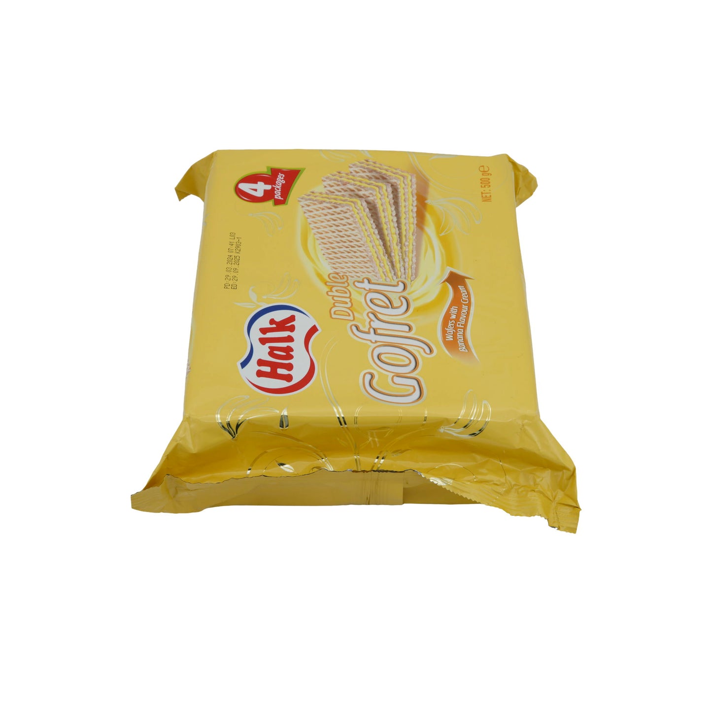 Waffeln Halk Duble Gofret  | Gebäck | mit Bananencreme im 4er Pack | 500 g