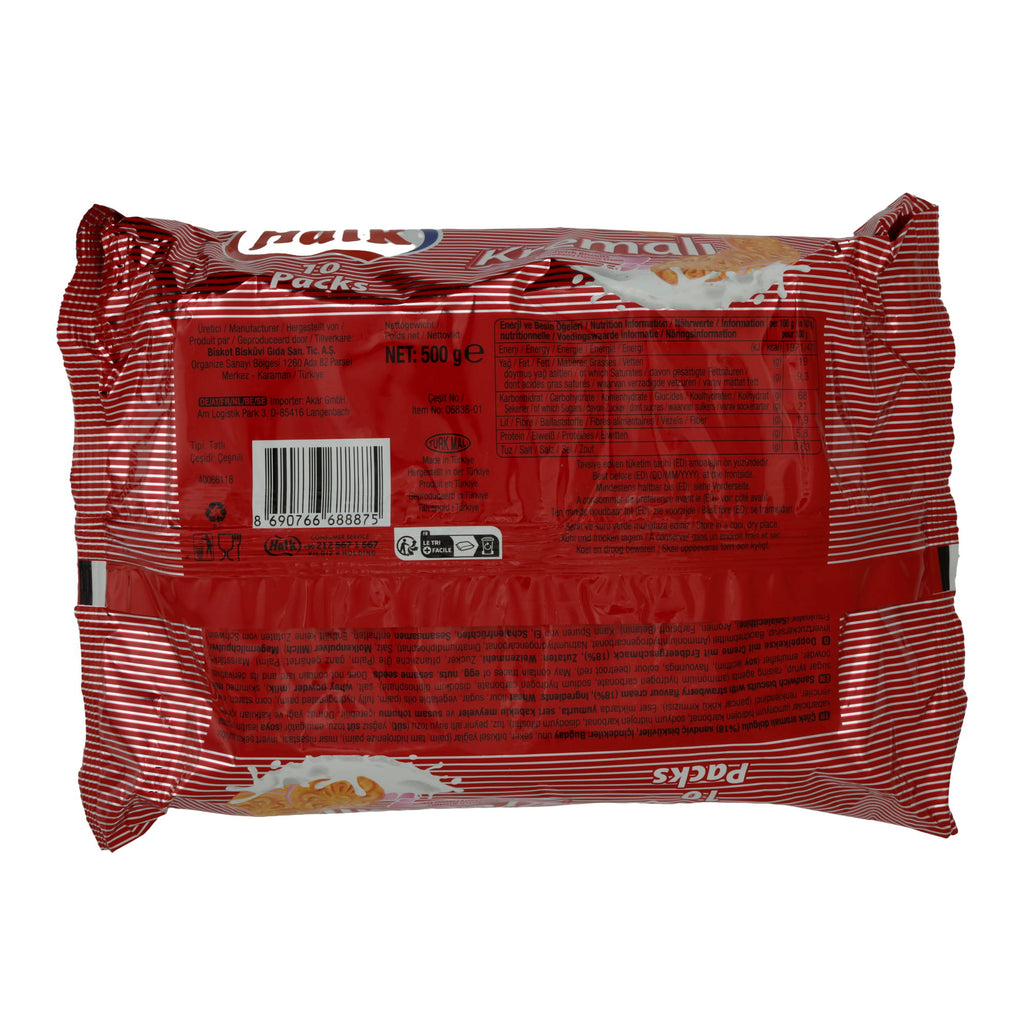 Biscotti sandwich Halk Kremalı | Doppelkeks | con crema alla fragola | 500g