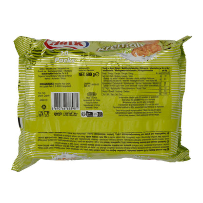 Sandwichkekse Halk | Kremalı Sandwich-Kekse | Mit Bananencremefüllung, 10er Pack | 500 g