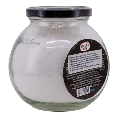 Meersalz Billur Tuz | Camda entegre öğütücü ile | Taze öğütülmüş tuz | 500 g