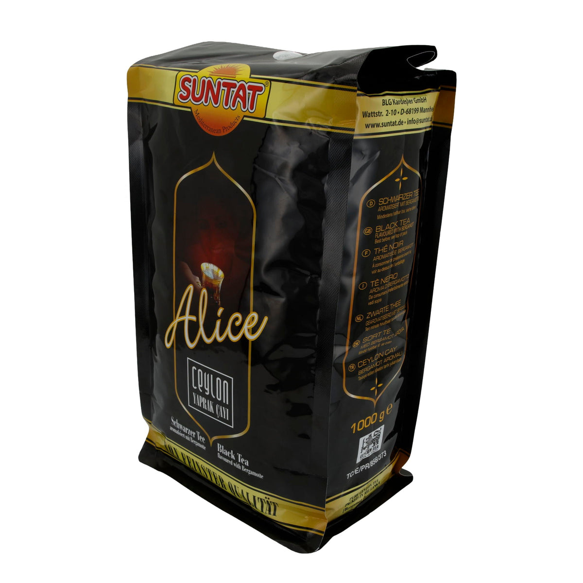 Schwarzer Tee Suntat | Alice Ceylon Tee | Aromatisiert mit Bergamotte | 1000 g