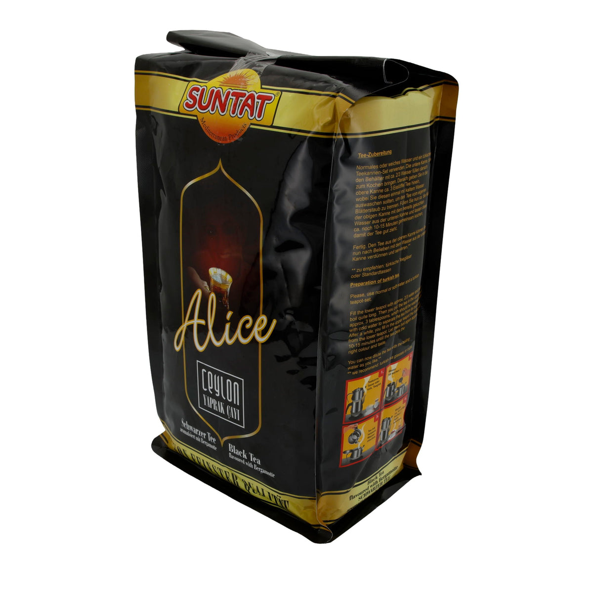 Schwarzer Tee Suntat | Alice Ceylon Tee | Aromatisiert mit Bergamotte | 1000 g SUNTAT