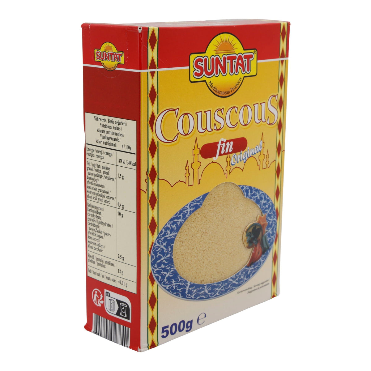 Couscous Suntat | Fein | Vielseitiger Hartweizengrieß für mediterrane & orientalische Gerichte | 500 g SUNTAT