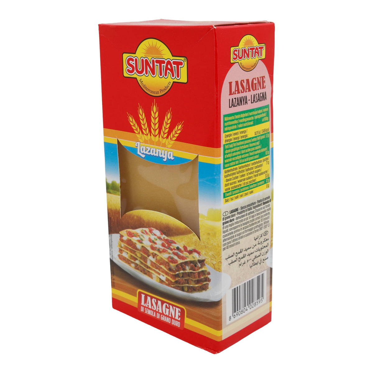 Nudeln Suntat | Lasagne Hartweizengrieß | Für italienische Klassiker | 500 g