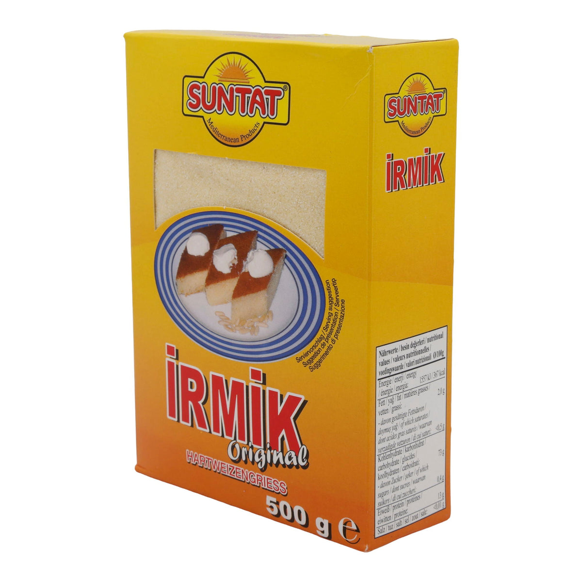 Weizengrieß Suntat | İrmik | Hartweizengrieß, vielseitige Basis für süße & herzhafte Gerichte | 500 g SUNTAT