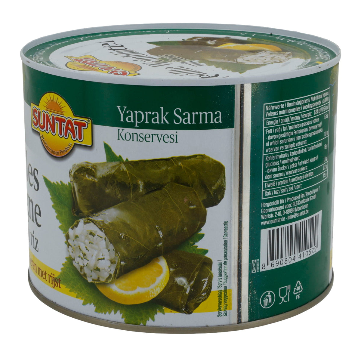 Gefüllte Weinblätter Suntat | Gemüse | Yaprak Sarma | 2 kg SUNTAT