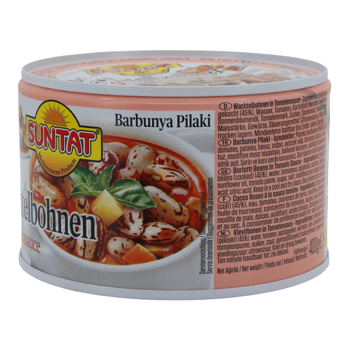 Wachtelbohnen Suntat | In Tomatensauce | Barbunya Pilaki, traditionell | 400 g SUNTAT