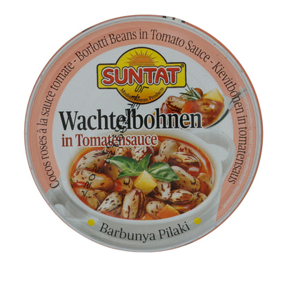 Wachtelbohnen Suntat | In Tomatensauce | Barbunya Pilaki, traditionell | 400 g