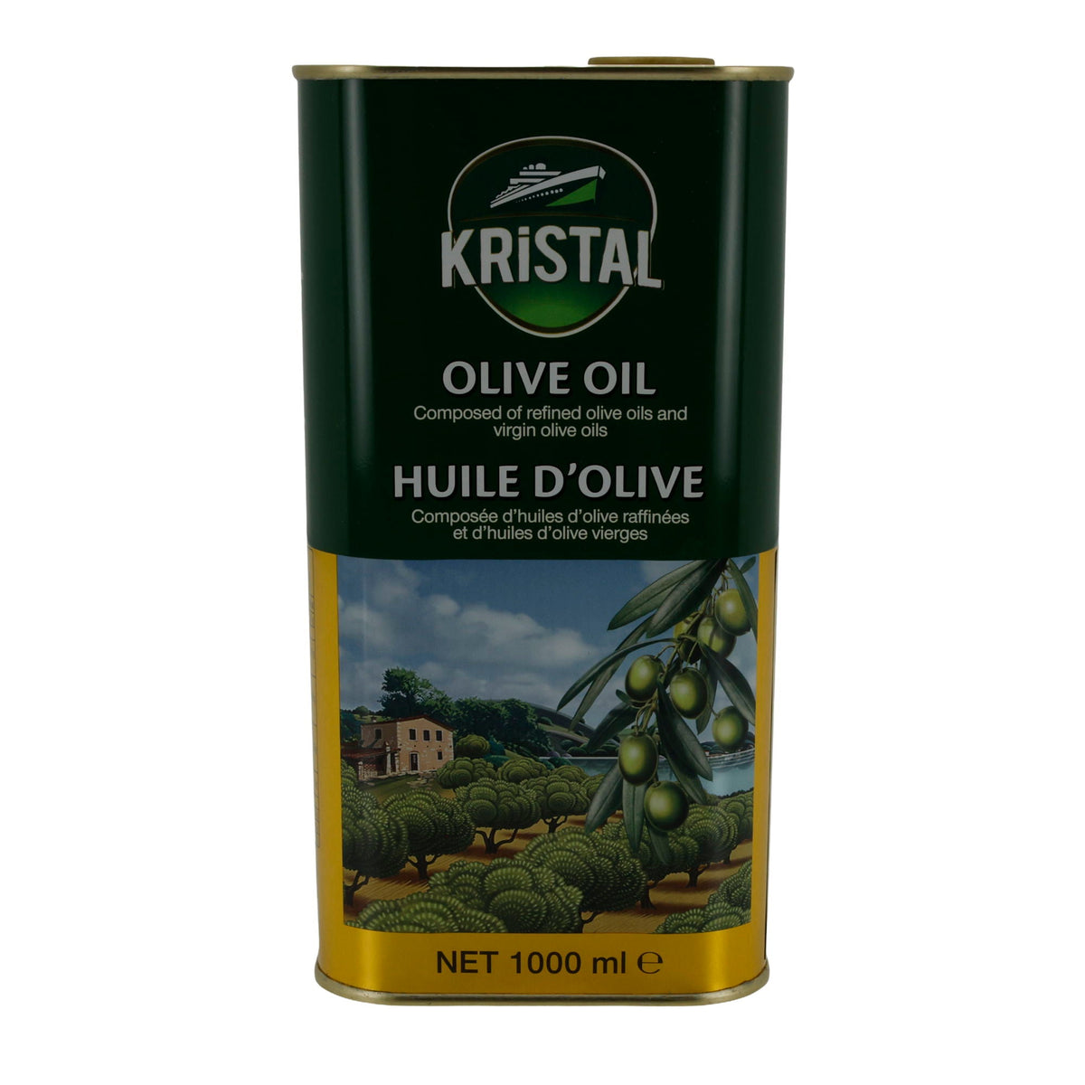 Öl Kristal | Olivenöl | Mischung raffiniert & nativ | 1000 ml
