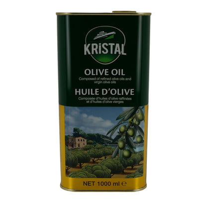 Öl Kristal | Huile d'olive | Mélange raffiné & vierge | 1000 ml