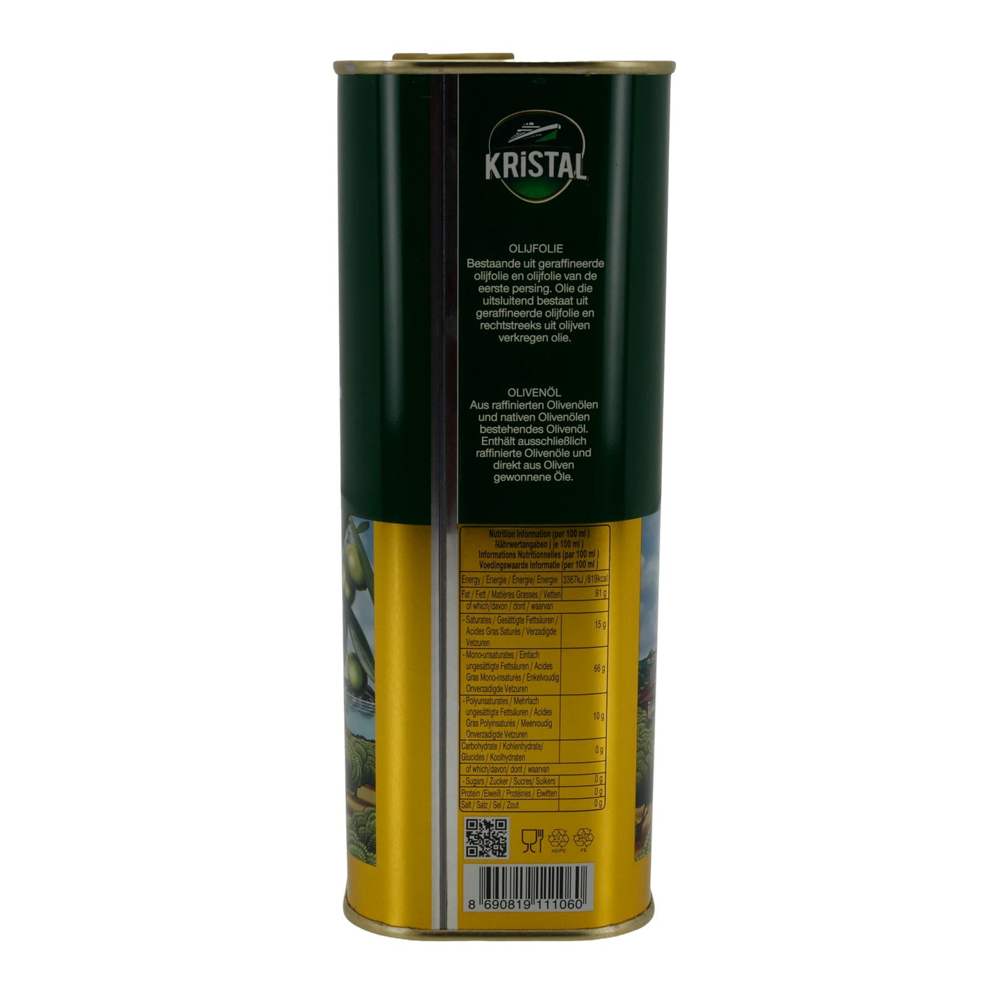 Öl Kristal | Huile d'olive | Mélange raffiné & vierge | 1000 ml