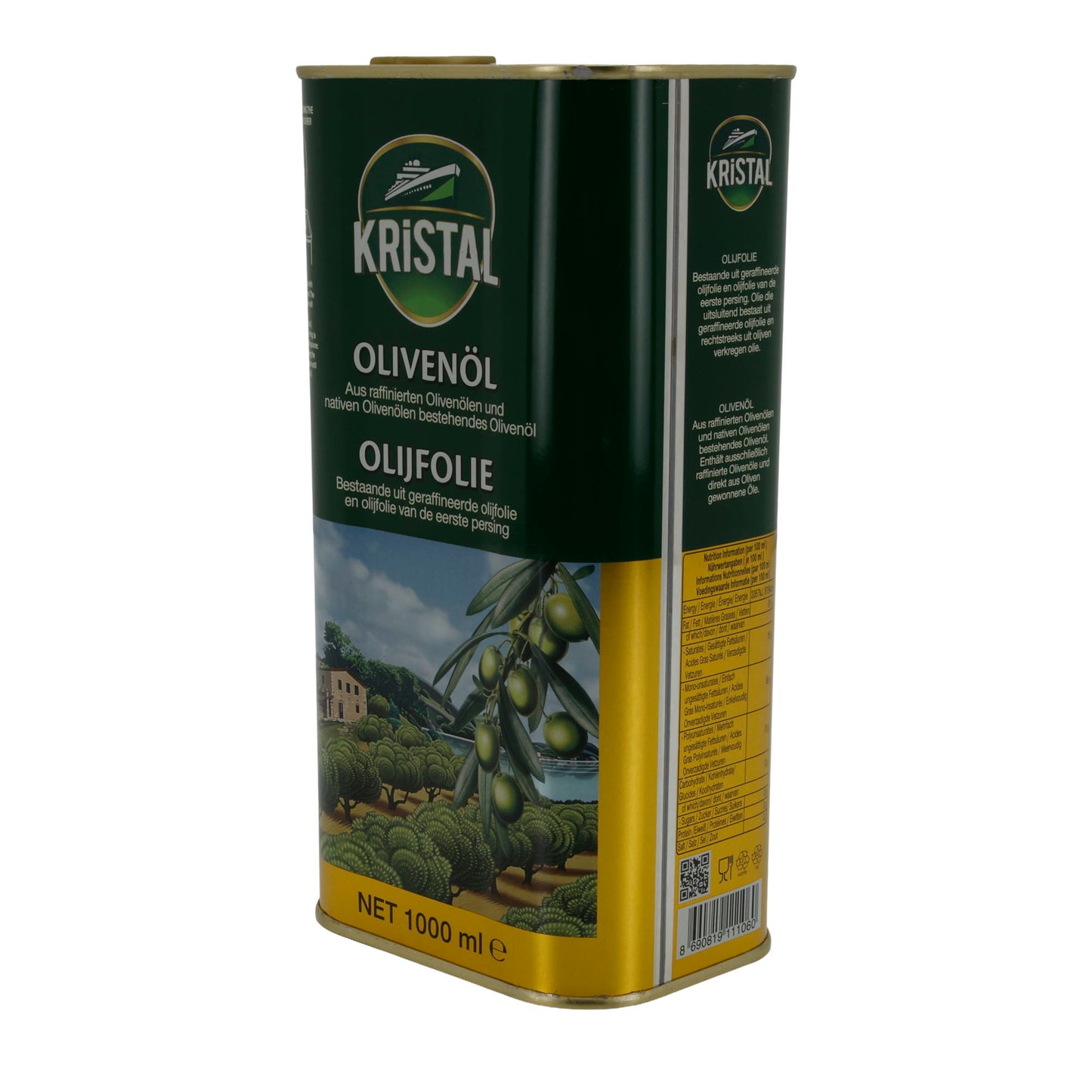 Öl Kristal | Huile d'olive | Mélange raffiné & vierge | 1000 ml