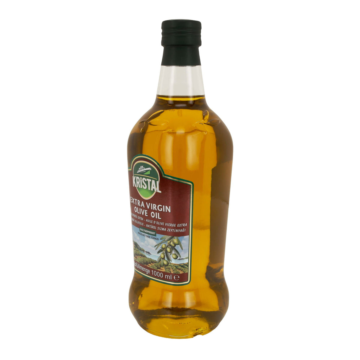 Kristal Olivenöl Extra Virgin (Bordeaux, Natives Olivenöl Extra, kaltgepresst) 1 L