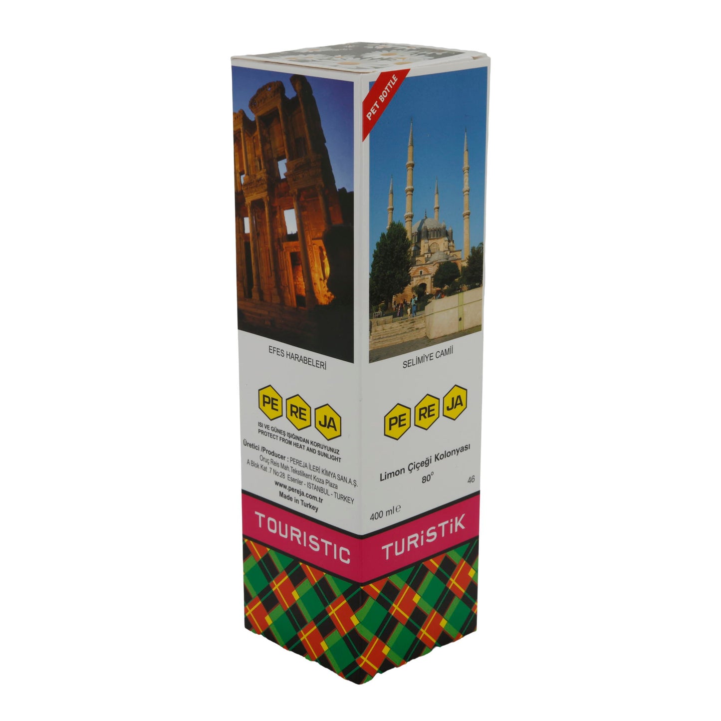 Kolonya Pereja | Kolonya | Limon 80° (Touristik Edition) | 400 ml