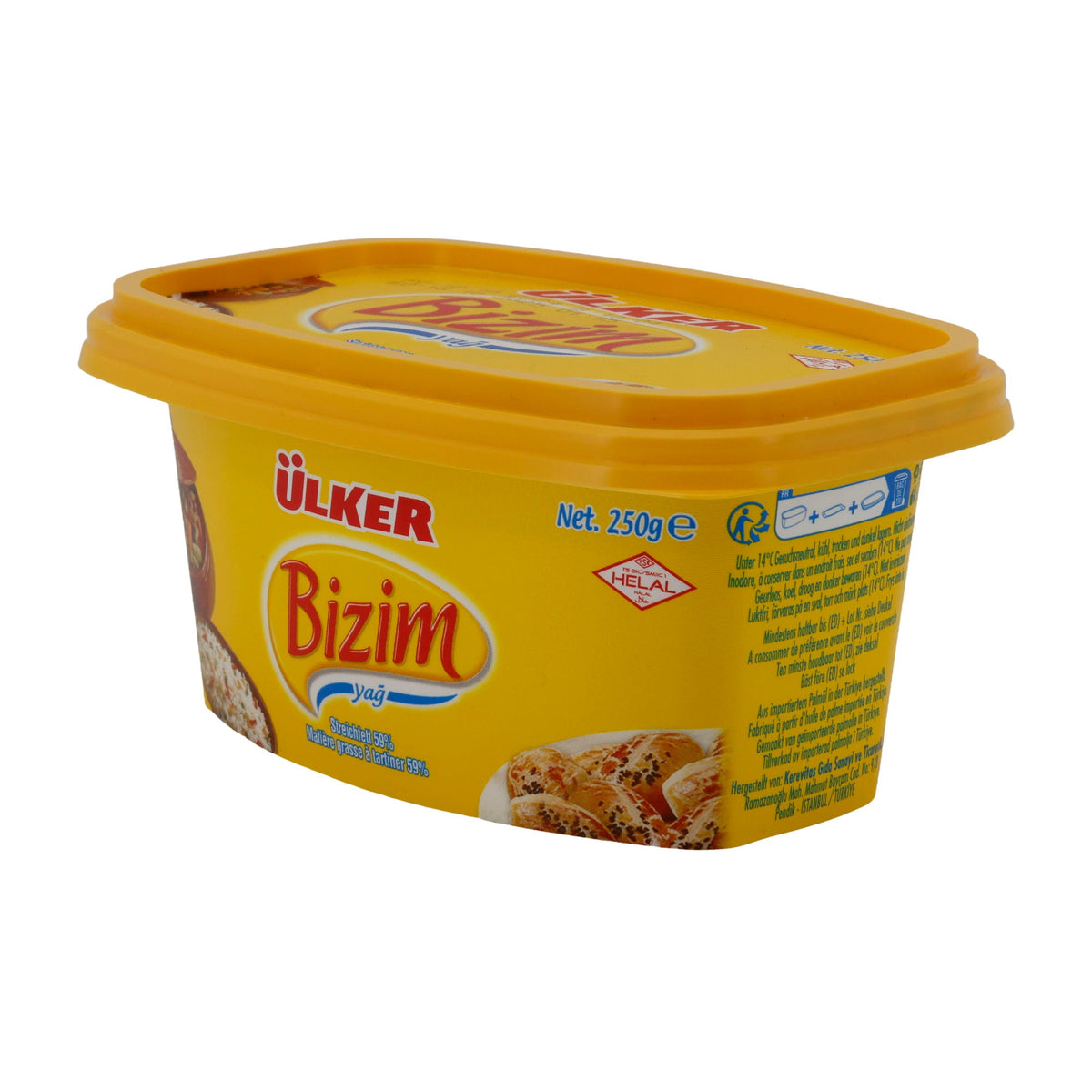 Streichfett Ülker Bizim Yağ | 59 % Fett | Vielseitige Anwendungen | 250 g UELKER