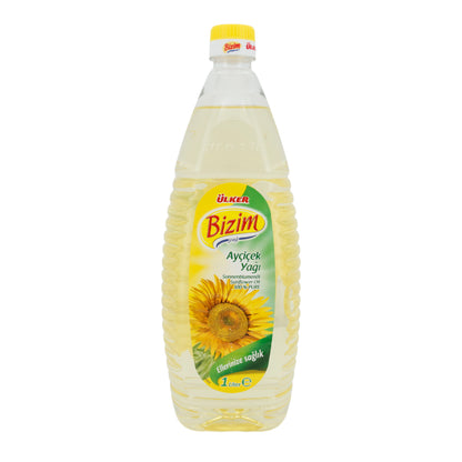 Olio vegetale Ülker Bizim olio di girasole | Olio | Olio di girasole di alta qualità per usi versatili | 1 l
