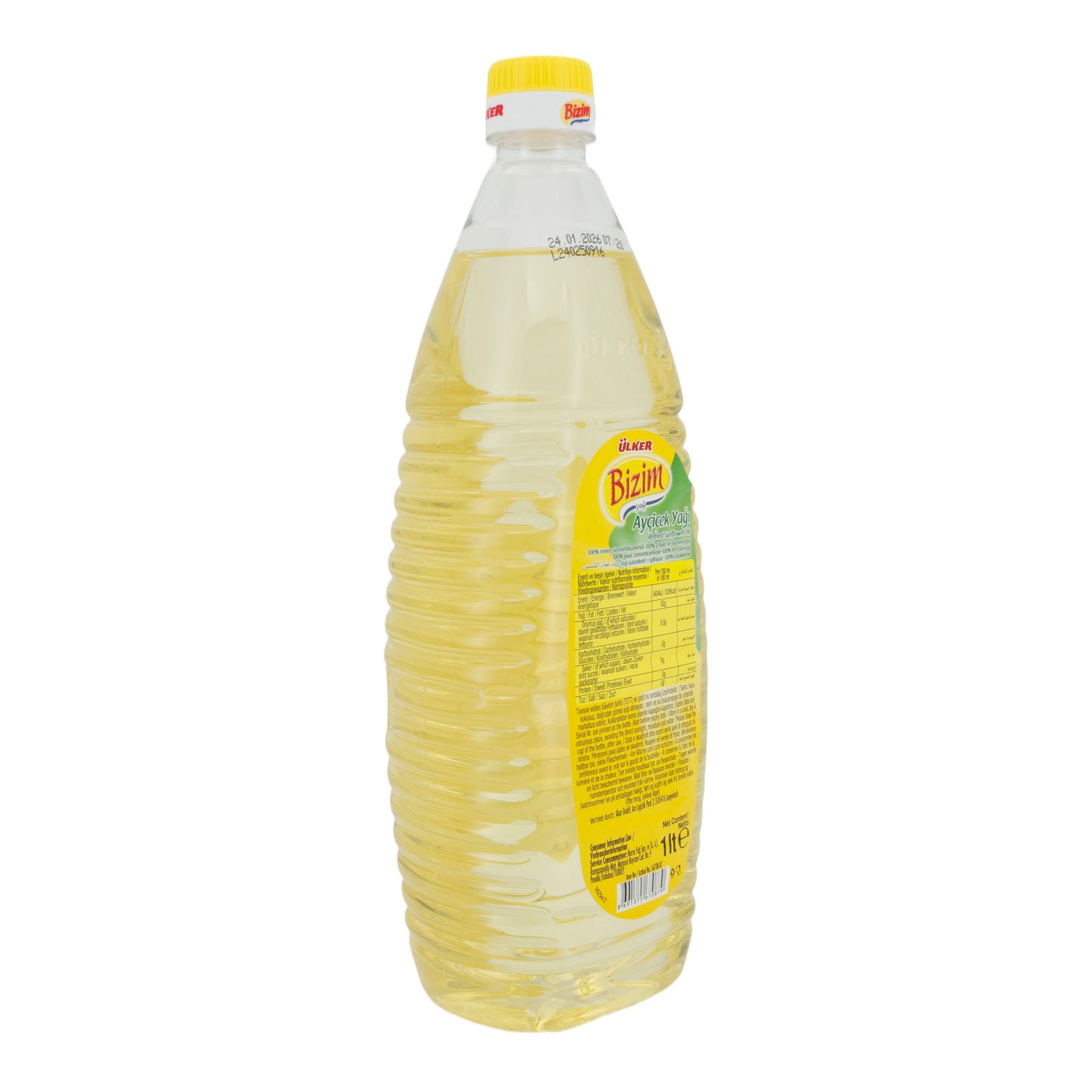 Olio vegetale Ülker Bizim olio di girasole | Olio | Olio di girasole di alta qualità per usi versatili | 1 l