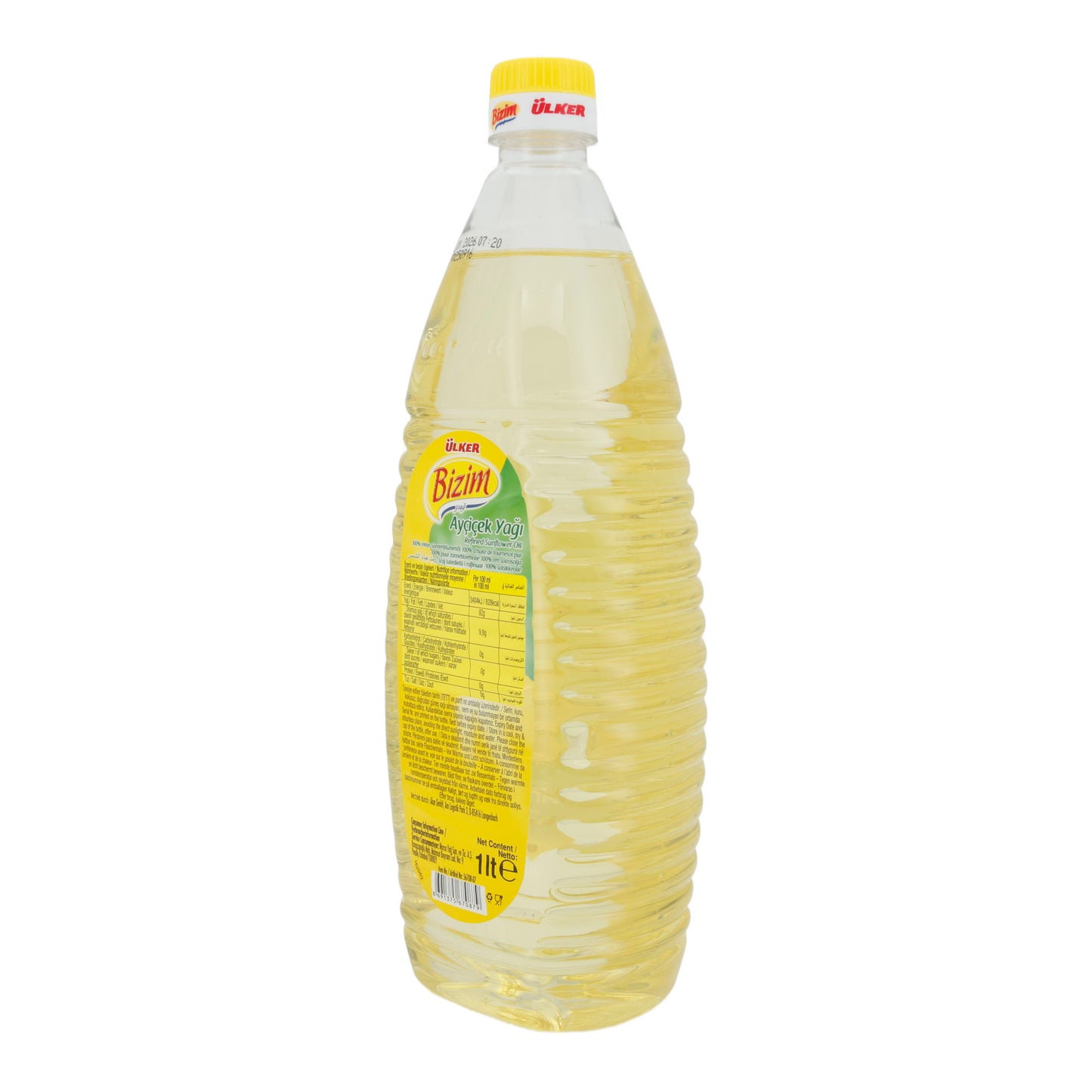 Olio vegetale Ülker Bizim olio di girasole | Olio | Olio di girasole di alta qualità per usi versatili | 1 l