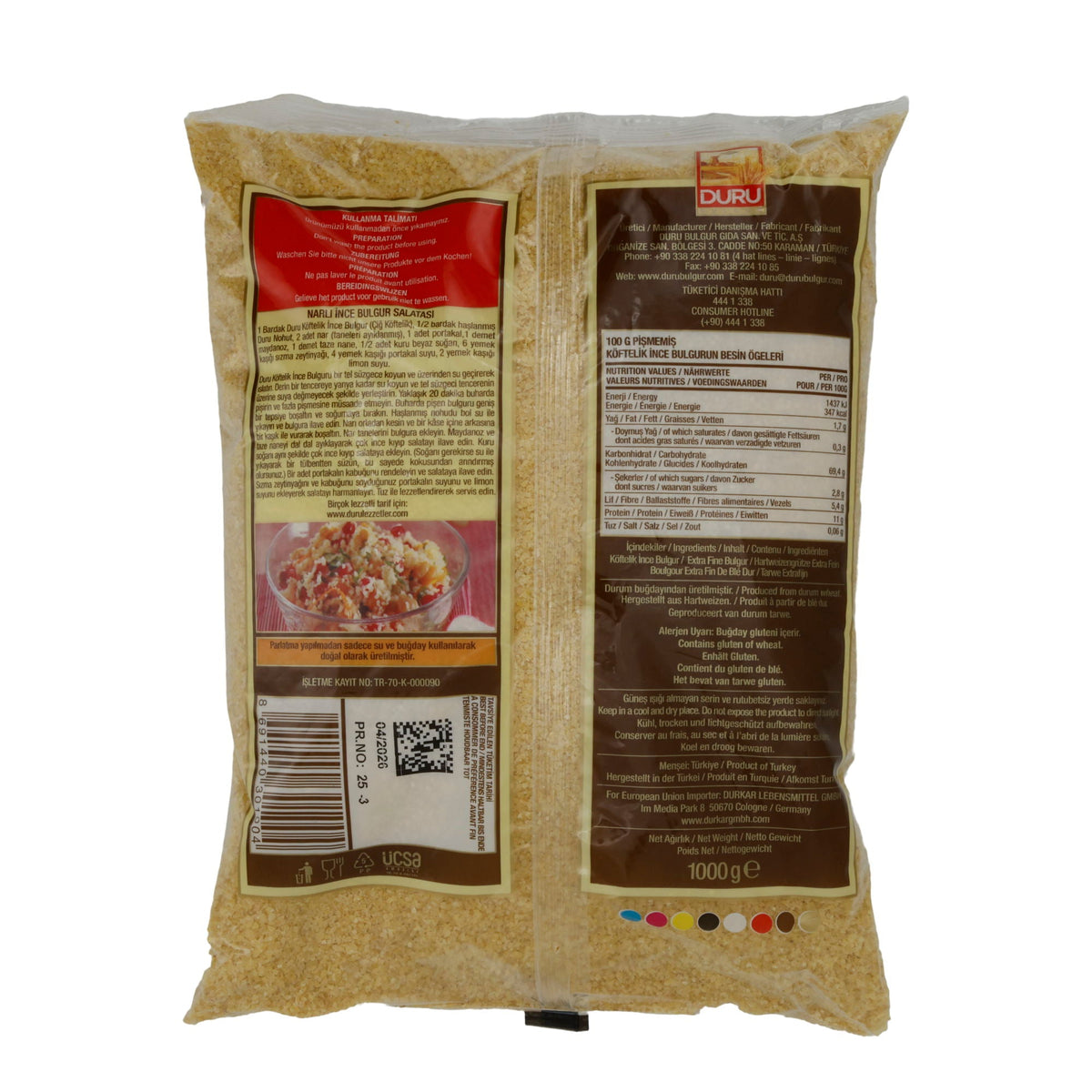 Bulgur Duru | Köftelik İnce | Extra fein für Çiğ Köfte | 1kg DURU