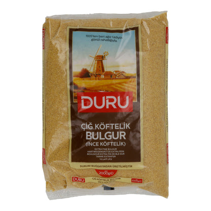 Extra fijne Bulgur Duru Çiğ Köftelik Bulgur | Granen | voor rauwe Köfte | 2000 g