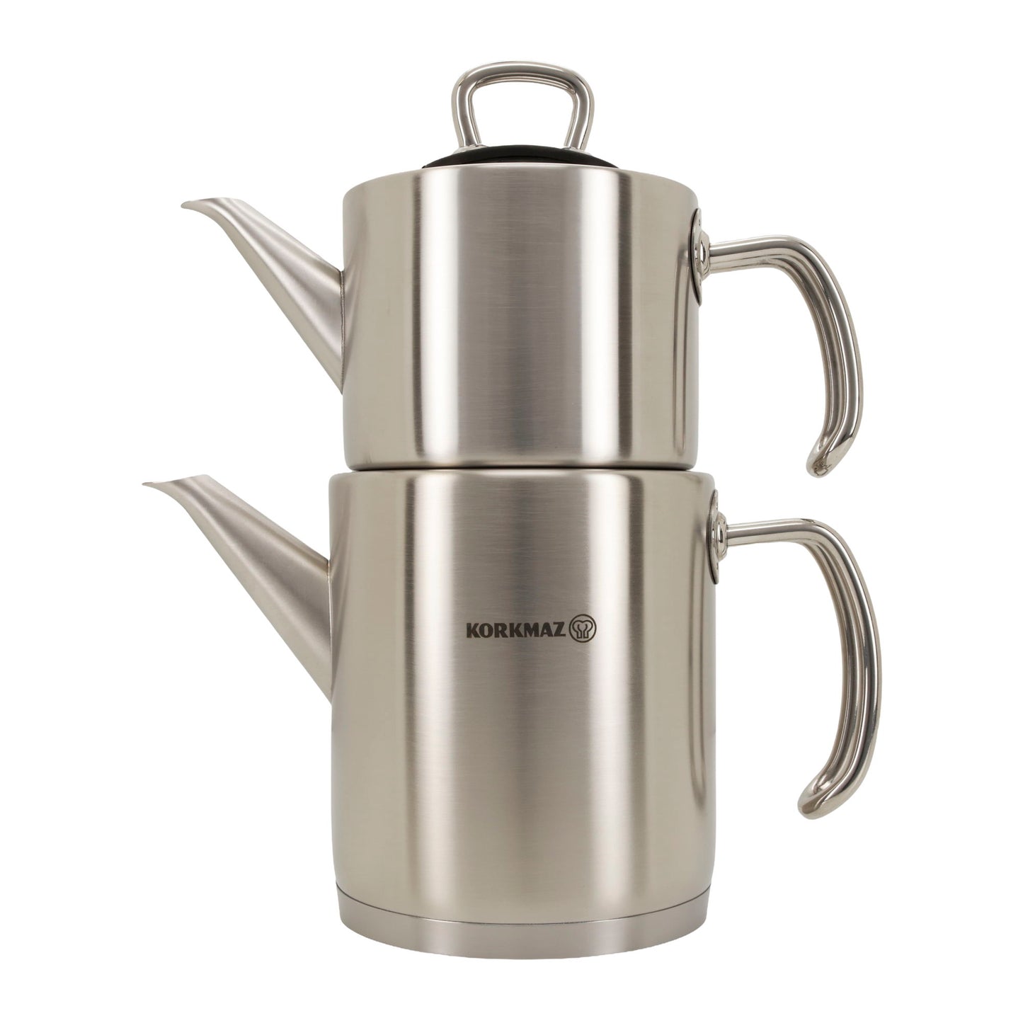 Korkmaz Proline Edelstahl Çaydanlık Teekanne Set – 2-teilig (1,2 L + 1,8 L) – Teekocher Induktion
