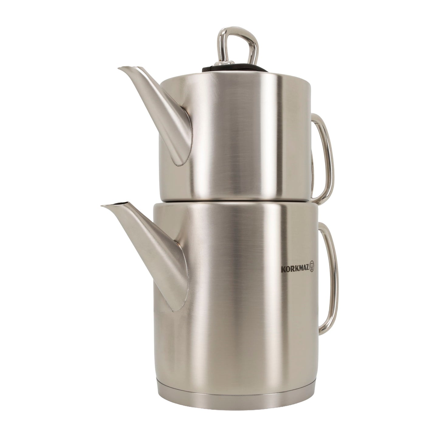 Korkmaz Proline Edelstahl Çaydanlık Teekanne Set – 2-teilig (1,2 L + 1,8 L) – Teekocher Induktion