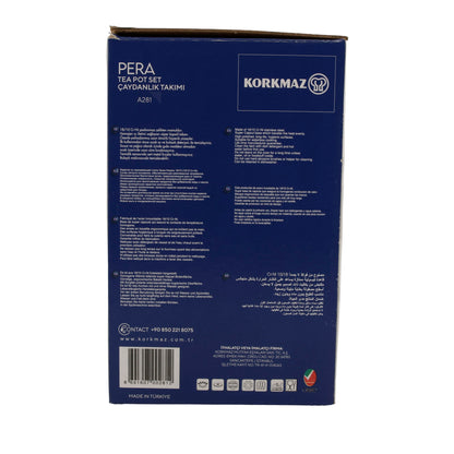 Korkmaz Pera Teekannen-Set A281 – 3-teilig, Edelstahl, induktionsgeeignet