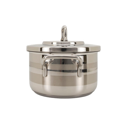 Korkmaz Astra 2 Edelstahl Kochtopf – 18 cm / 2,6 Liter – Topf mit Deckel, Induktionsgeeignet