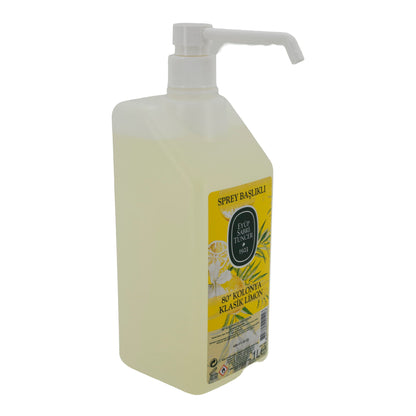 Kolonya Eyüp Sabri Tuncer 80° | Kolonya | Klassik Zitrone mit Sprühkopf | 1 l