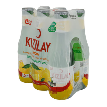 Acqua minerale Kizilay | Limone | Rinfrescante, gusto limone | 6 x 200 ml