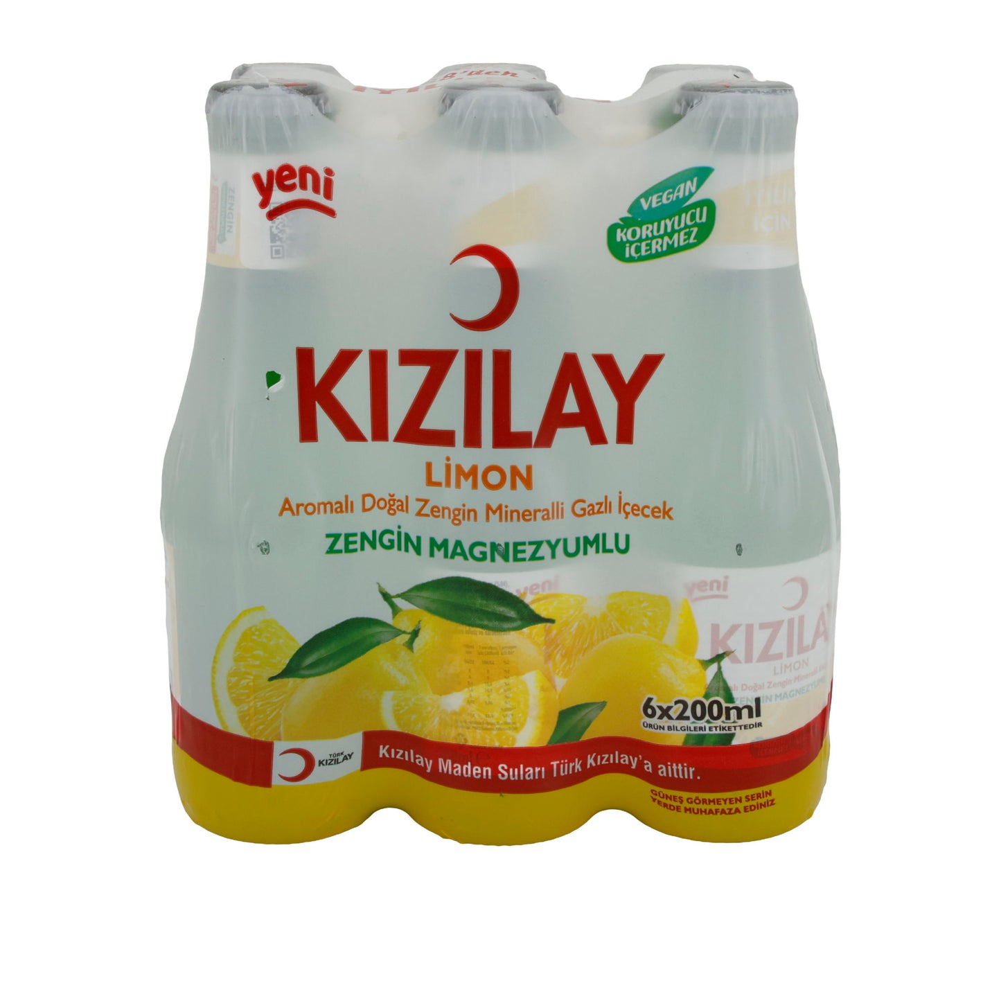 Acqua minerale Kizilay | Limone | Rinfrescante, gusto limone | 6 x 200 ml