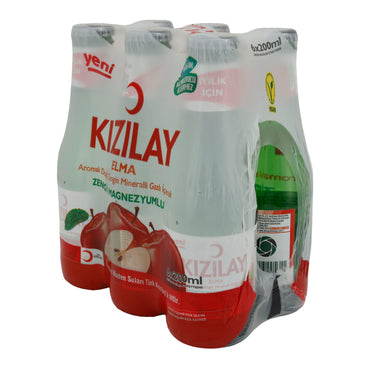 Acqua minerale Kızılay | Mela | Aromatico, naturale | 6 x 200 ml