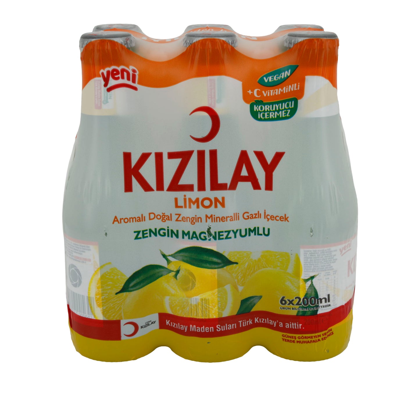 Acqua minerale Kızılay | Limone | Acqua minerale rinfrescante con aroma di limone | 6 x 200 ml