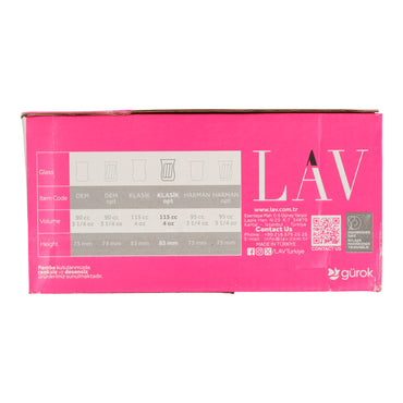 LAV Teeglas-Set Klassik | 12 Stück | 115 ml