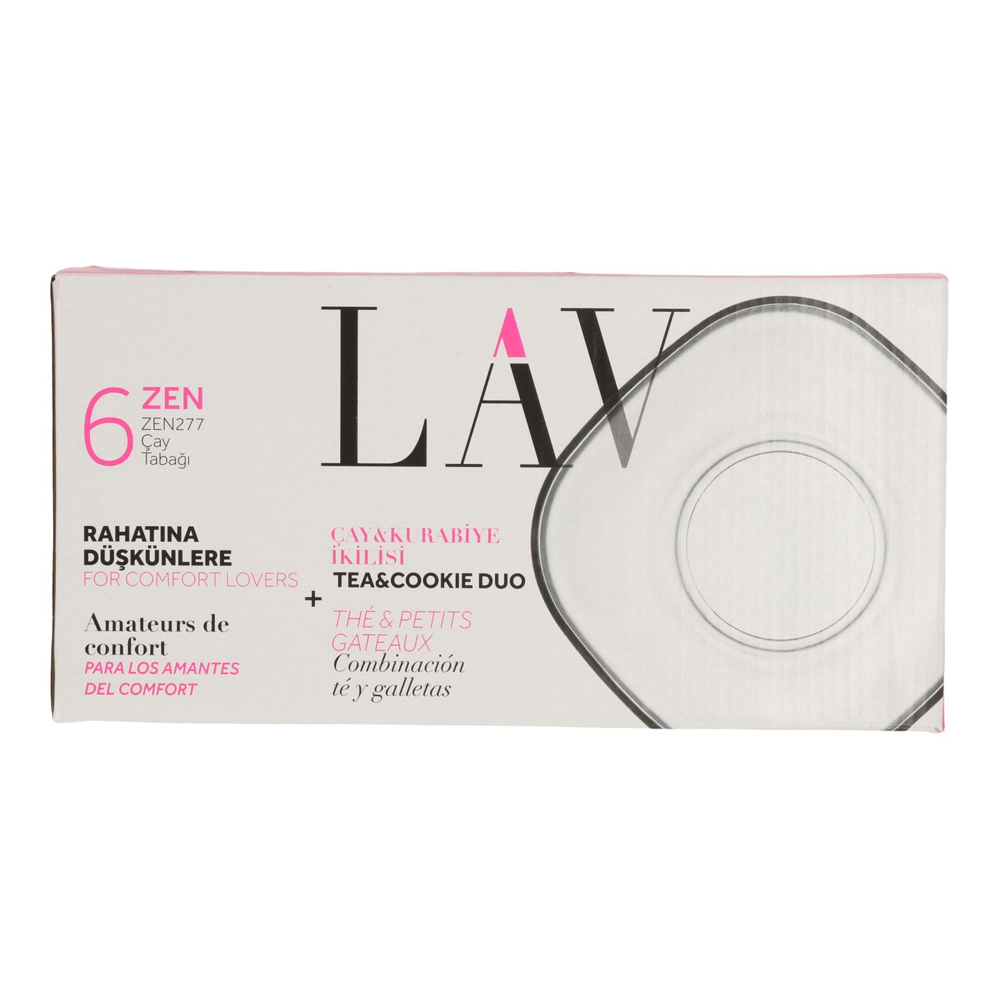 LAV Zen Teeteller 6er Set – Glas Untertassen für Tee & Kekse – Ø 13,9 cm