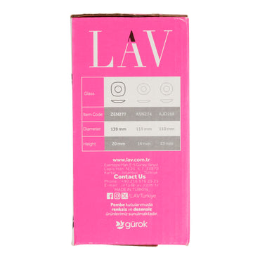 LAV Zen Teeteller 6er Set – Glas Untertassen für Tee & Kekse – Ø 13,9 cm