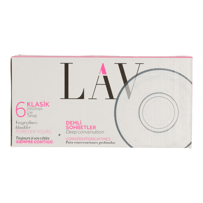 LAV Klassik Teeteller | 6er Set | Glas | Spülmaschinengeeignet