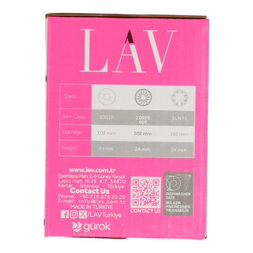 LAV Klassik Teeteller | 6er Set | Glas | Spülmaschinengeeignet