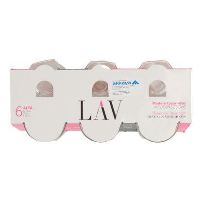 LAV ALYA Teegläser Set | 6 Stück | 165 ml | Modernes Design