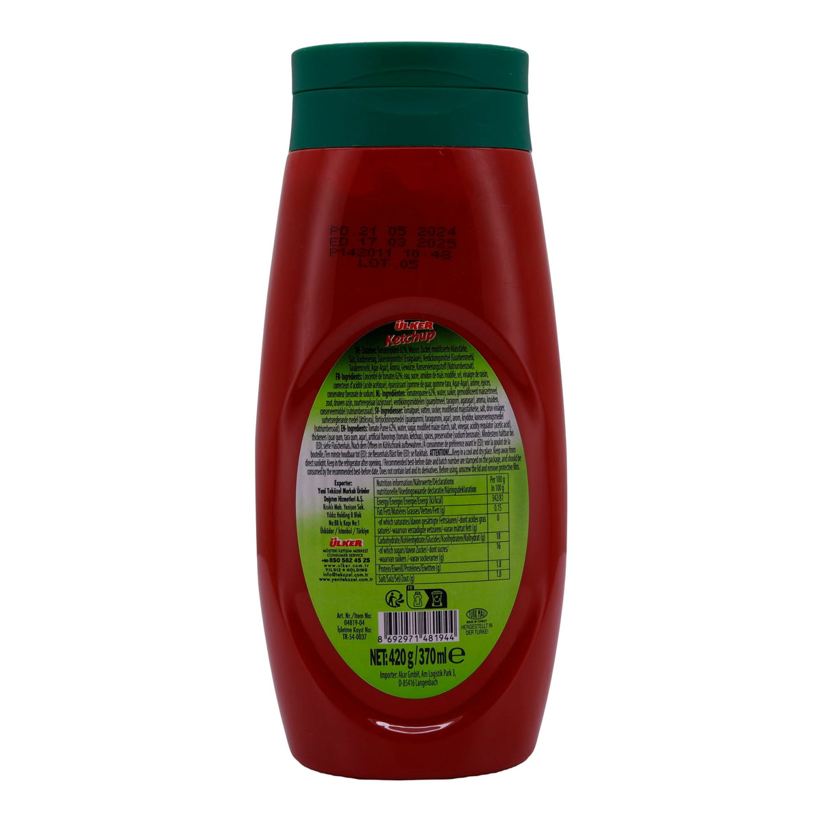 Ketchup Ülker Bizim Ketchup | Aromatischer Tomatenketchup | 420 g UELKER