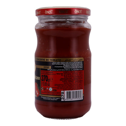 Tomatenmark ÖNCÜ | Tomatenmark | Doppelt konzentriertes Tomatenpüree | 370 g Glas