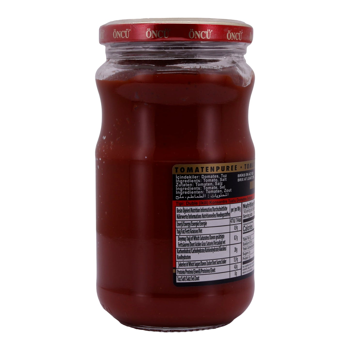 Tomatenmark ÖNCÜ | Tomatenmark | Doppelt konzentriertes Tomatenpüree | 370 g Glas