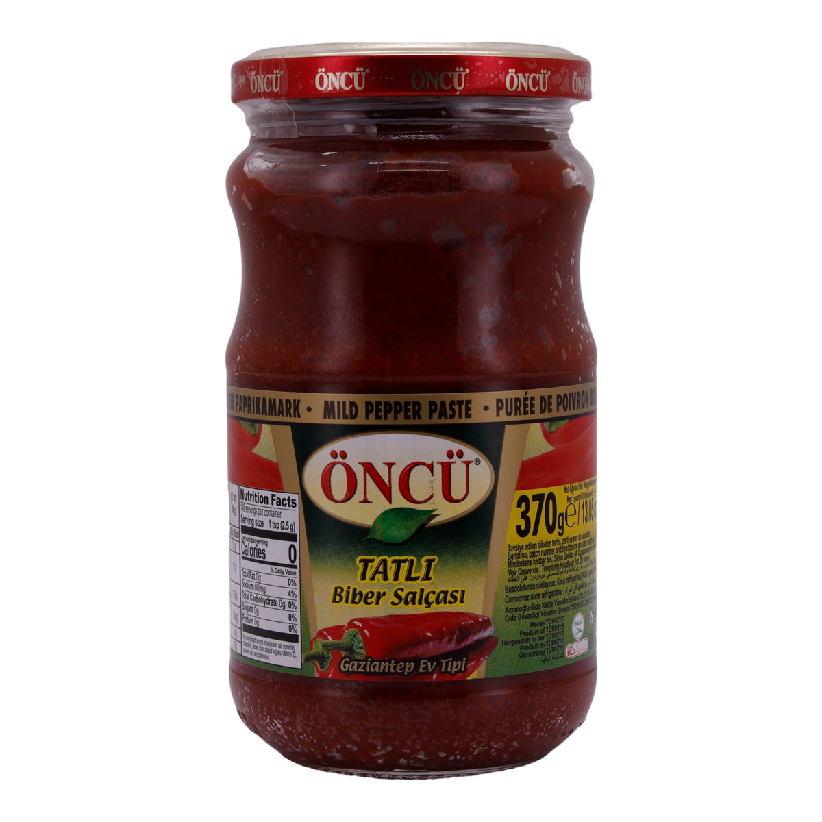 Paprikapaste Öncü | Tatlı Biber Salçası | Mild, Gaziantep | 370 g