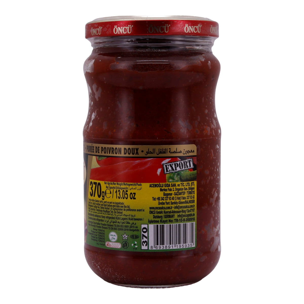 Paprikapaste Öncü | Tatlı Biber Salçası | Mild, Gaziantep | 370 g