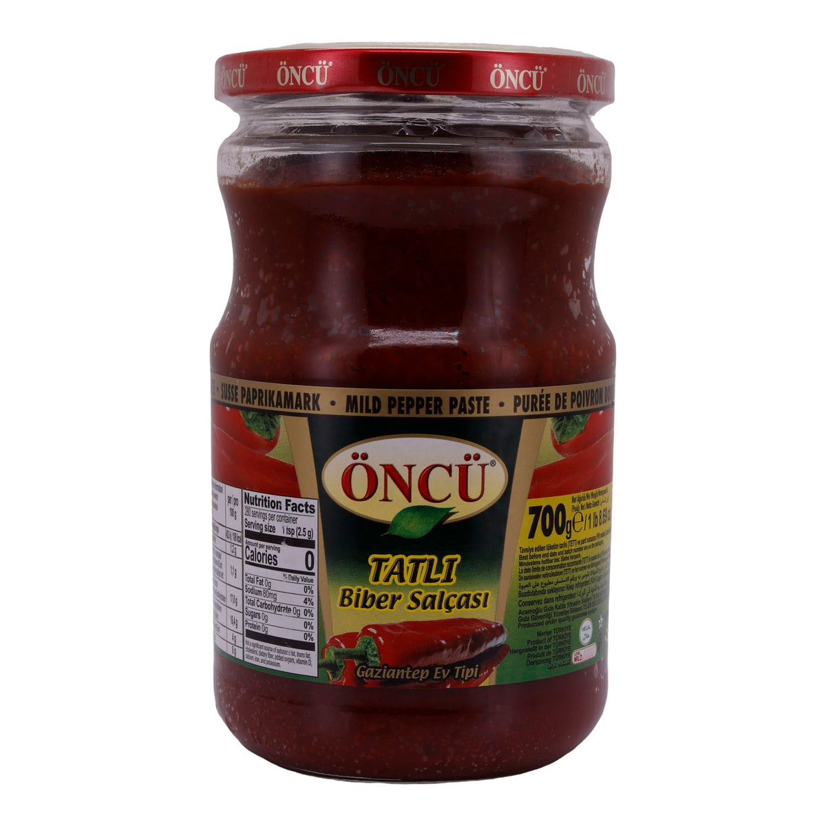 Paprikapaste Öncü | Tatli Biber Salçası | Süß, für Saucen & Dips | 700 g