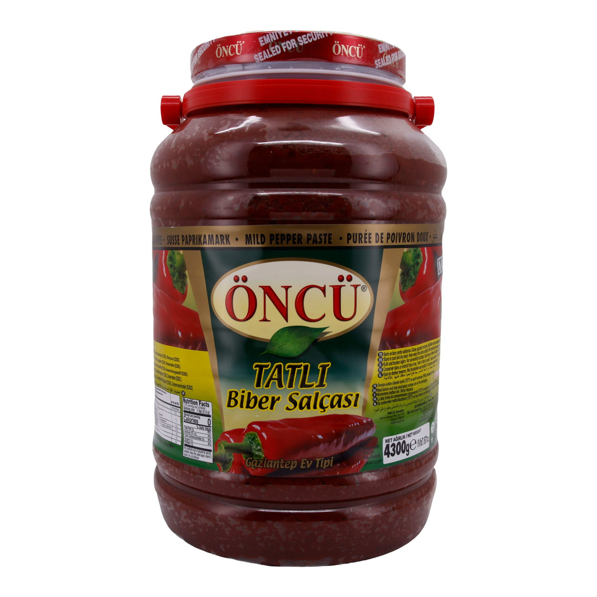 Paprikamark Öncü | Tatlı Biber Salçası | Mild, traditionell aus Gaziantep | 4300 g ÖNCÜ