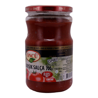 Tomaten- und Paprikamark Öncü | Karışık Salça | Mittlere Schärfe | 700 g