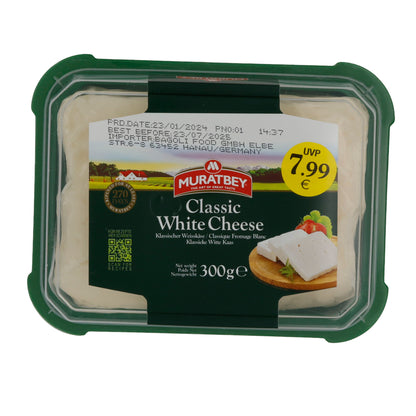 Weißkäse Muratbey Classic White Cheese | Milder Weißkäse | Vielseitiger Genuss | 300 g